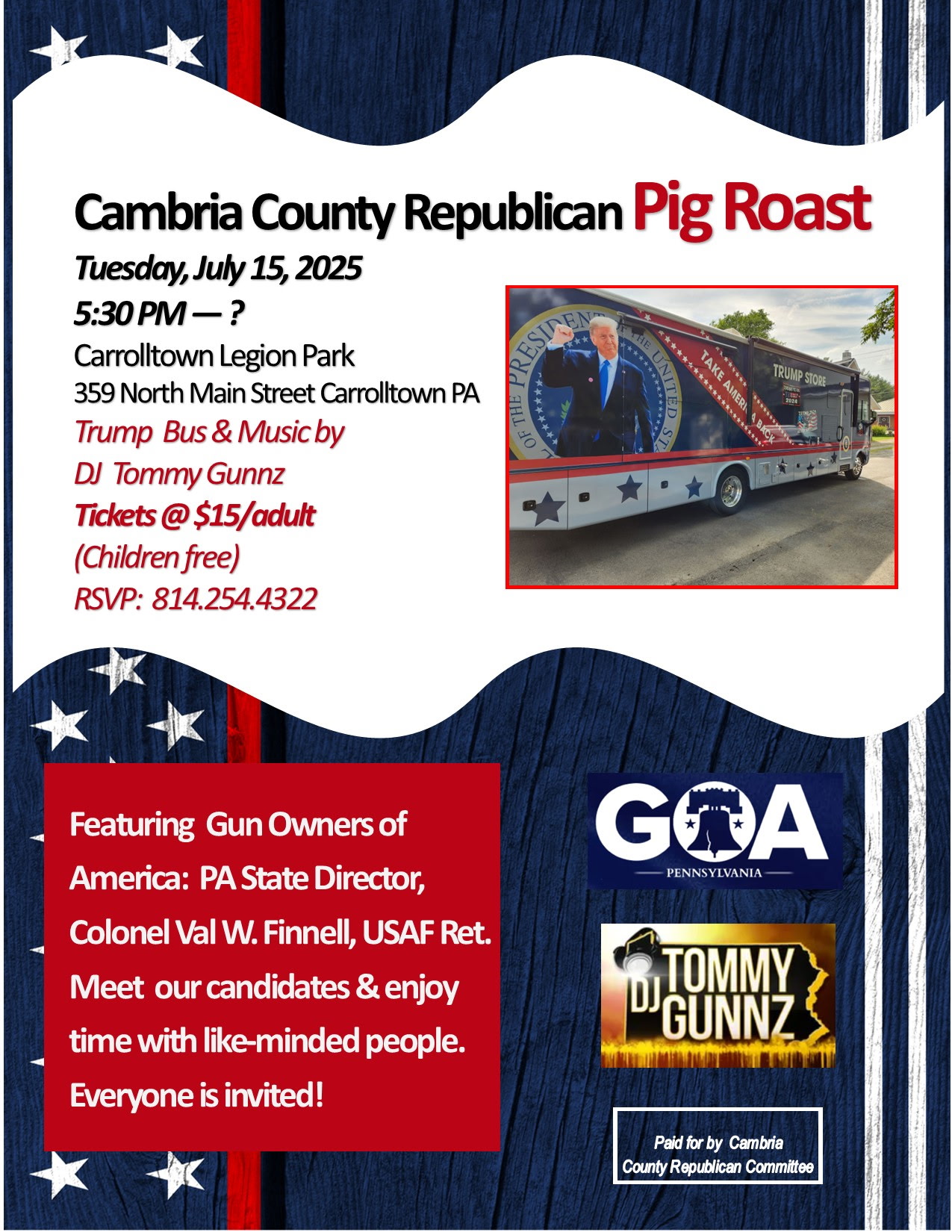 cambria county pig roast flyer